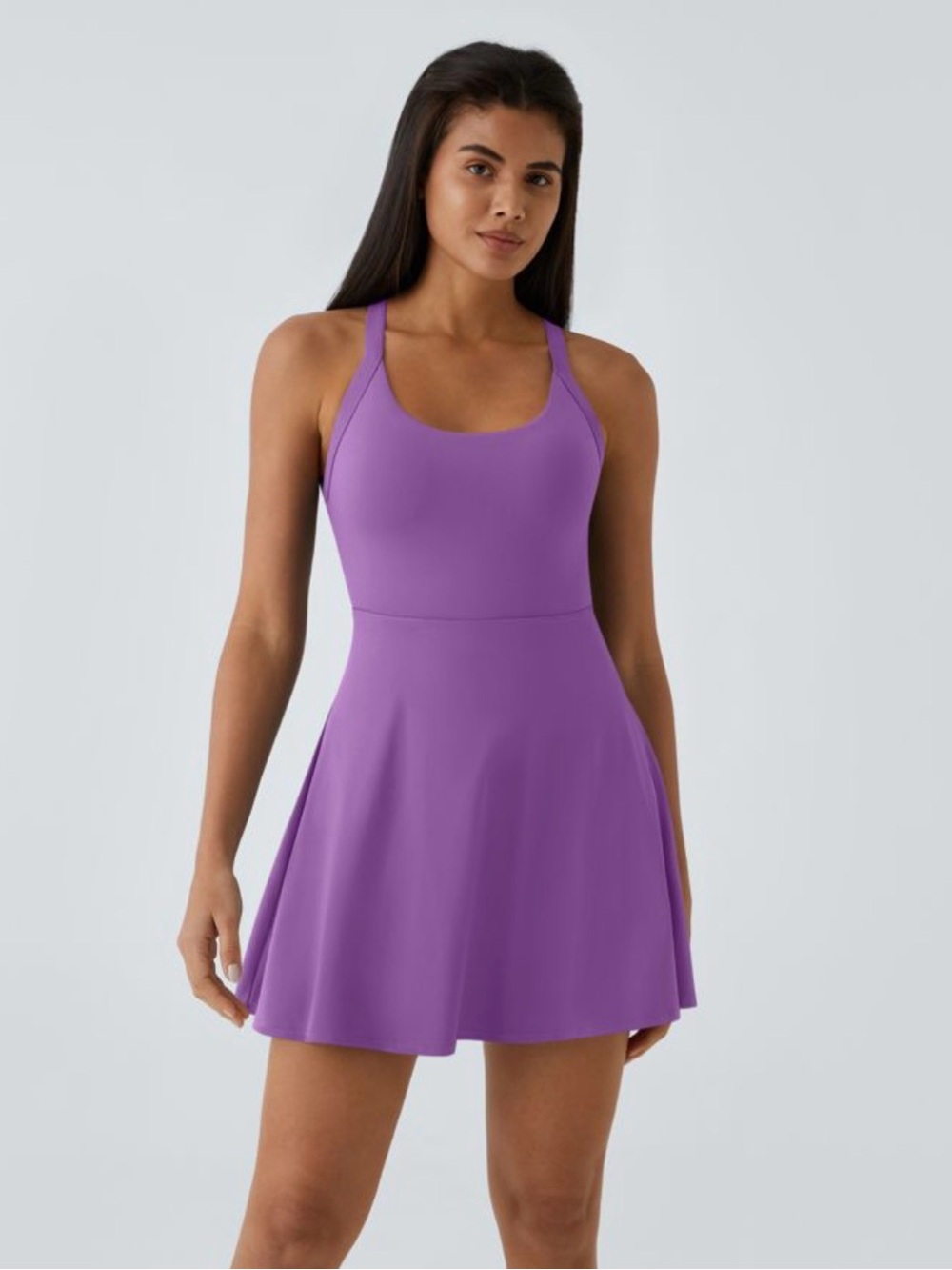 Halara Airy Backless Twisted Flare Low Support Dance Active Dress